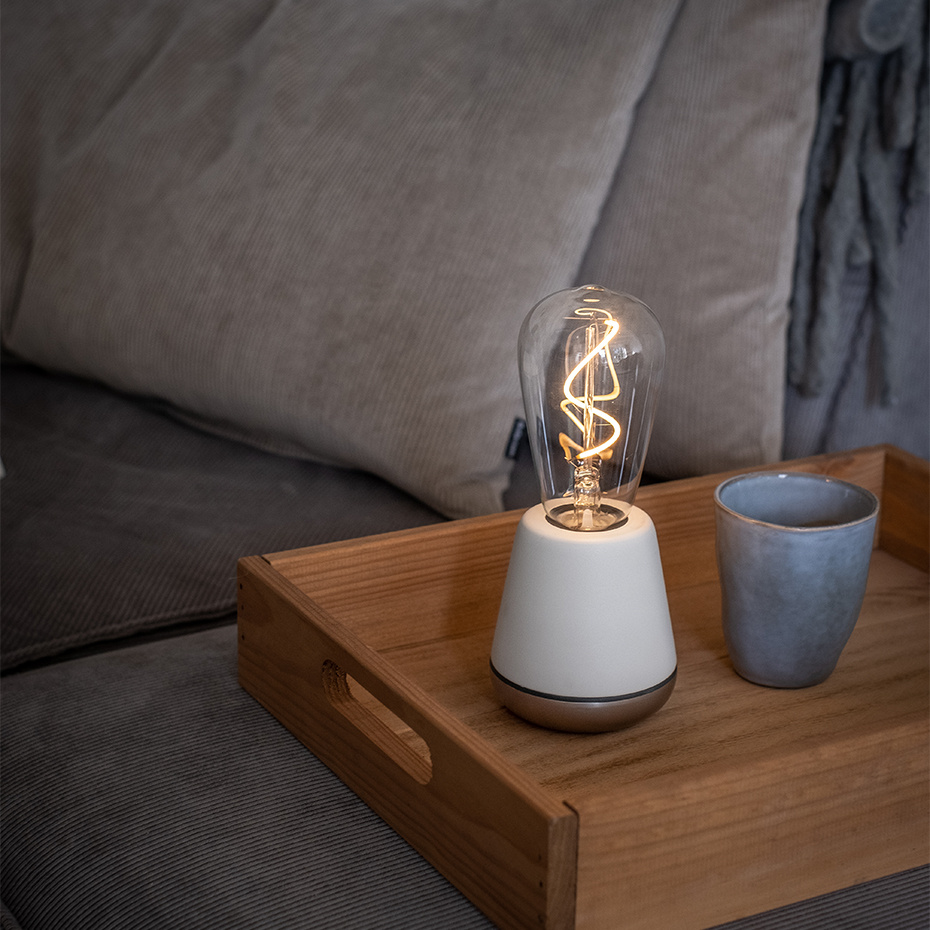 Humble ST64 Swirl LED Bulb Clear 3V 1W 2200K E27