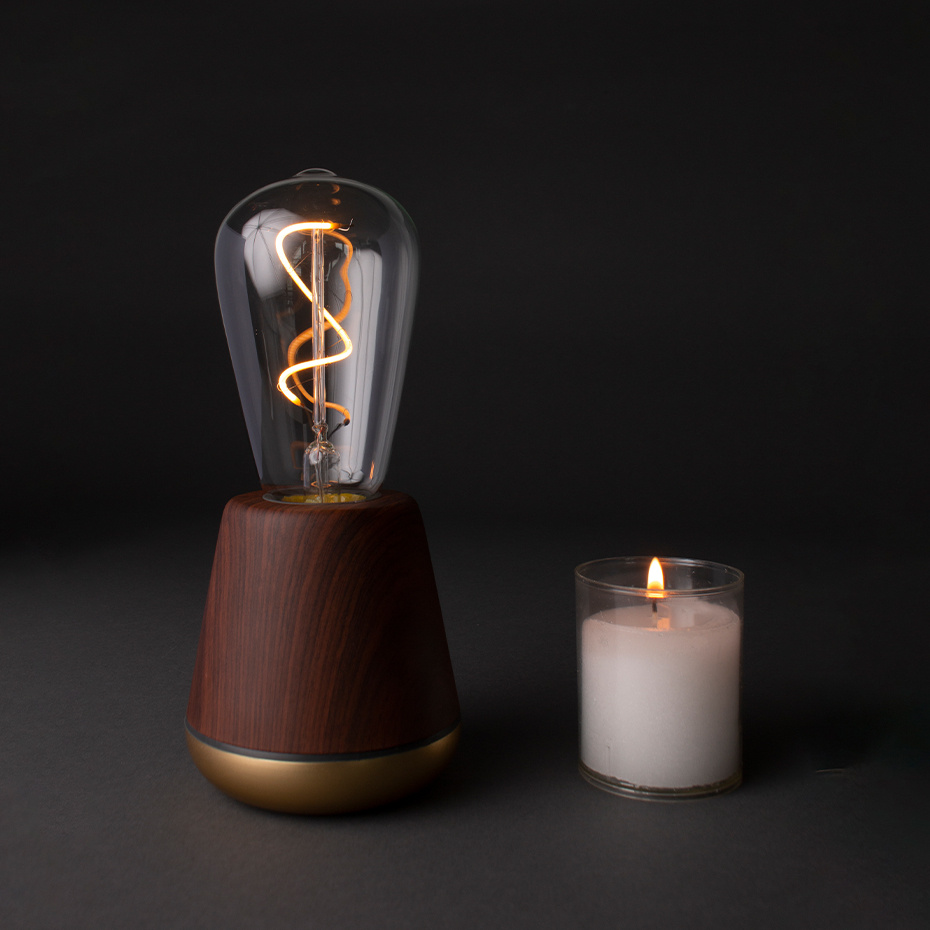 Humble ST64 Swirl LED Bulb Smoked 3V 1W 2200K E27