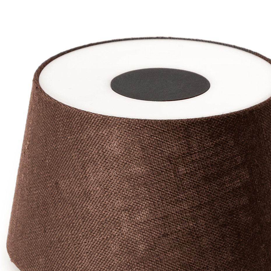 Humble Two Portable Bordslampa Black/Brown Linen