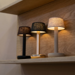 Humble Two Portable Bordslampa Black/Brown Linen Humble Two Portable Bordslampa Black/Brown Linen