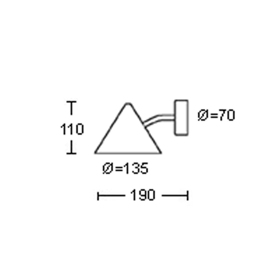 Tratten Mini Vägglampa Rå Mässing