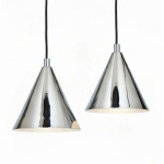 Tratten Pendel Liten Förnicklad Mässing Tratten Pendel Liten Förnicklad Mässing