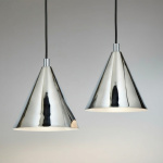 Tratten Pendel Liten Förnicklad Mässing Tratten Pendel Liten Förnicklad Mässing