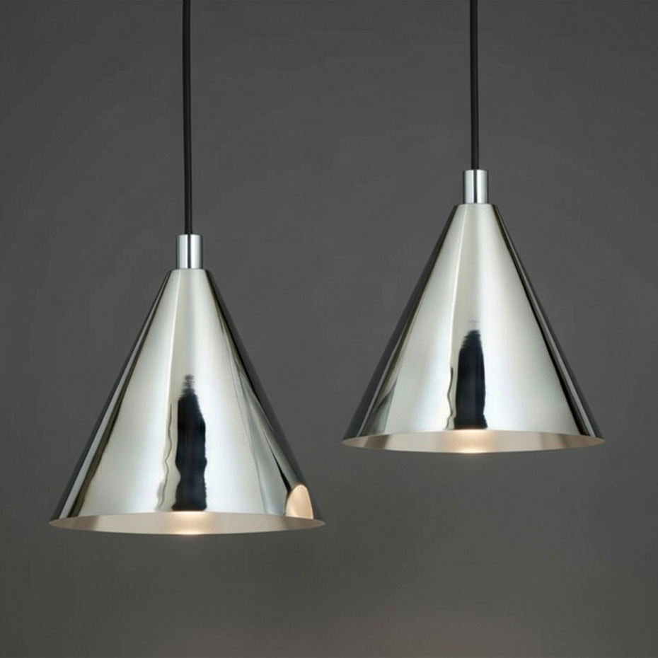 Tratten Pendel Liten Förnicklad Mässing