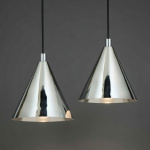 Tratten Pendel Liten Förnicklad Mässing Tratten Pendel Liten Förnicklad Mässing