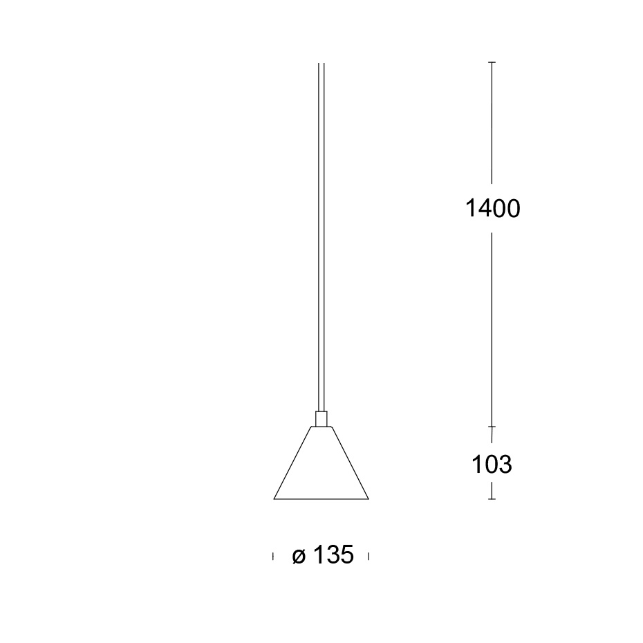Tratten Pendel Liten Rå Mässing