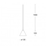 Tratten Pendel Liten Rå Mässing Tratten Pendel Liten Rå Mässing