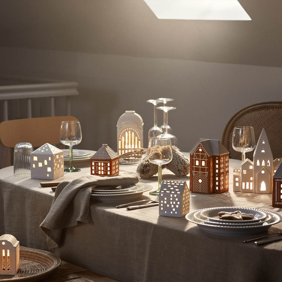 Gingerbread Ljuslykta H12cm Brun