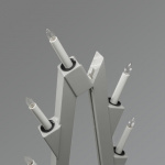 Elljusstake 11 Ljus Vikbar Grå Elljusstake 11 Ljus Vikbar Grå