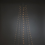 Julgransslinga 150 LED Ljusslinga Amber Frostad Mrkgrn