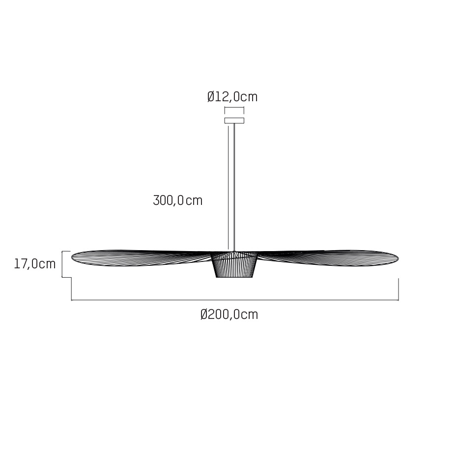 Vertigo Pendel Large Ø200cm Black