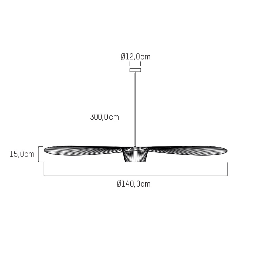 Vertigo Pendel Medium Ø140cm White
