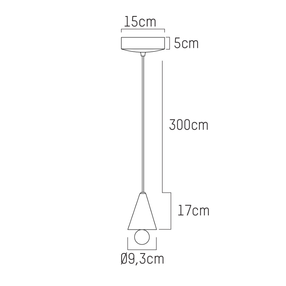 Cherry Pendel Extra Small Black & Rainbow