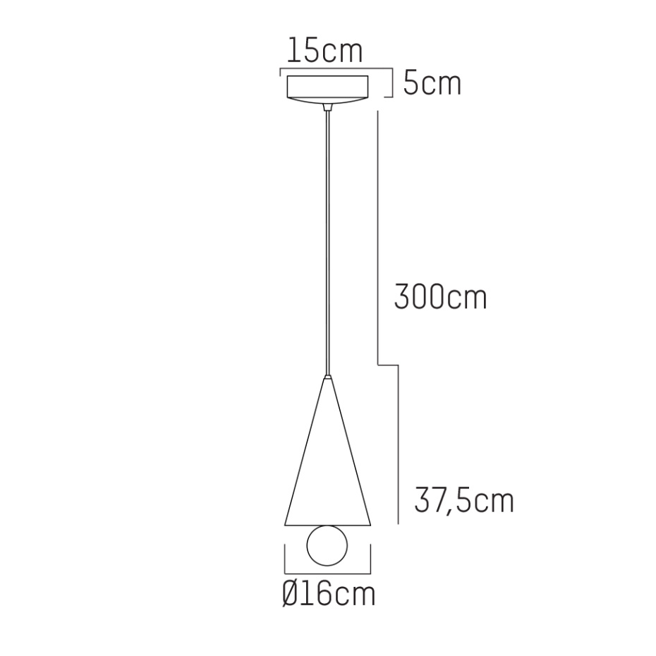 Cherry Pendel Small White & Gold