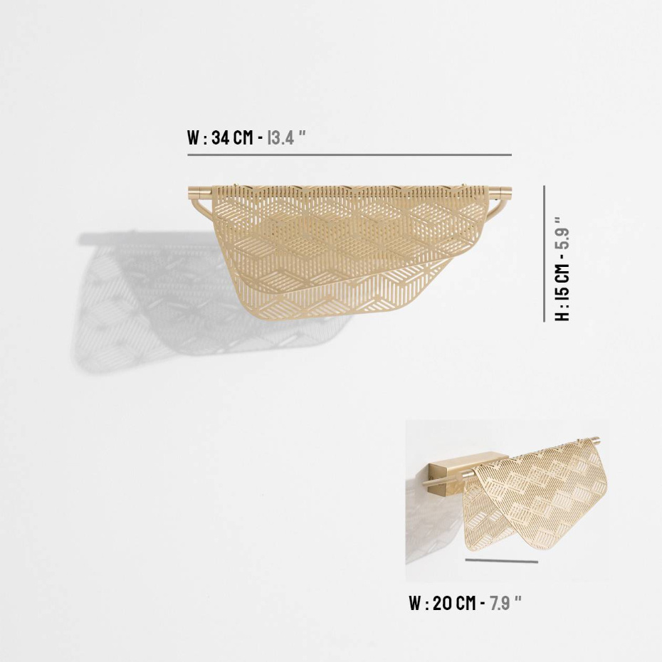 Mediterranea Vägglampa Brushed Brass