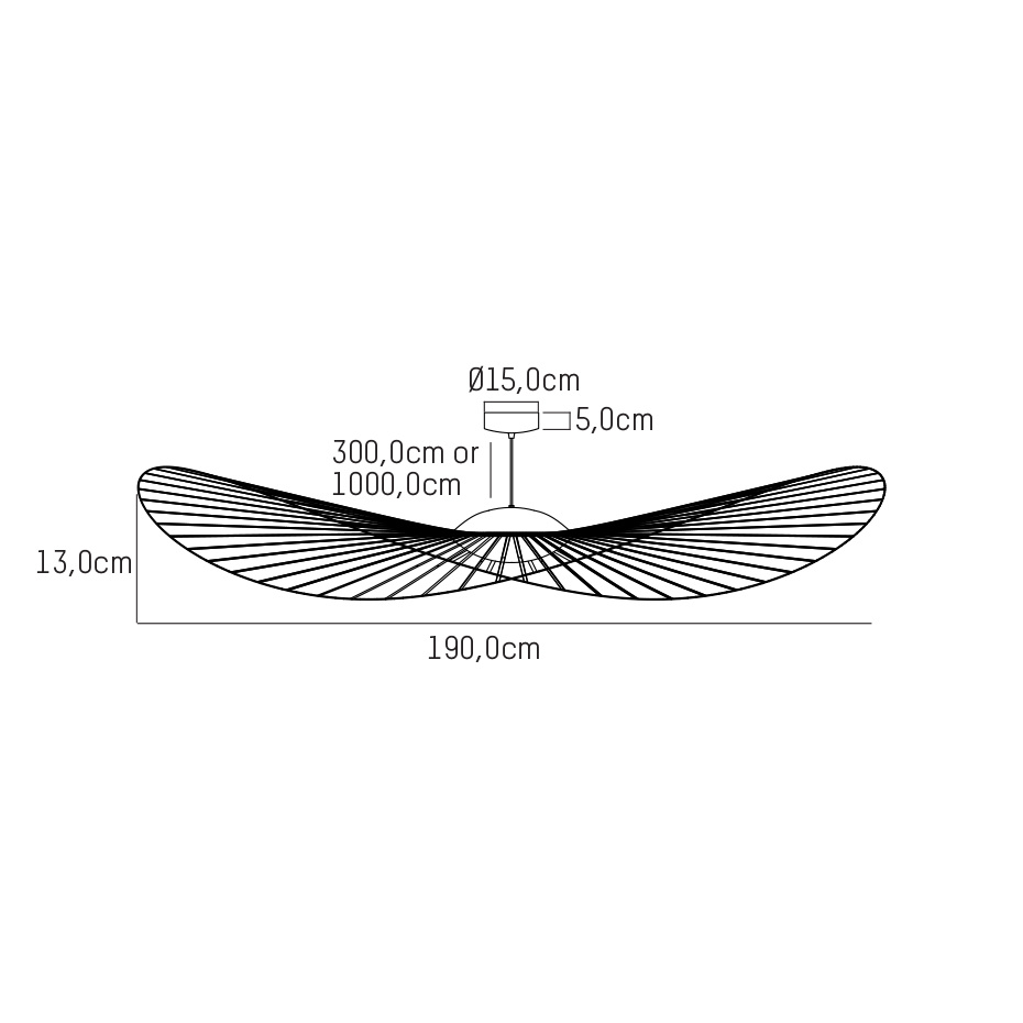 Vertigo Nova Pendel Large Ø190cm Black