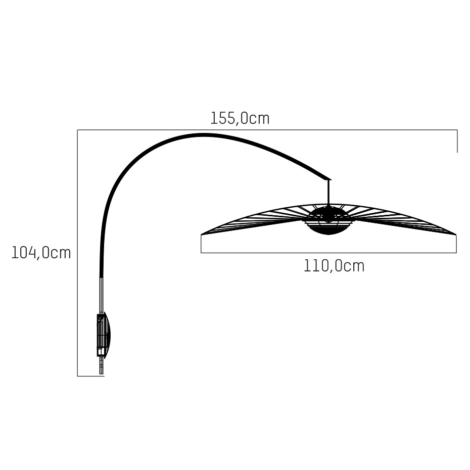 Vertigo Nova Vägglampa Ø110cm White