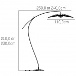 Vertigo Nova Golvlampa Ø110cm Black Vertigo Nova Golvlampa Ø110cm Black