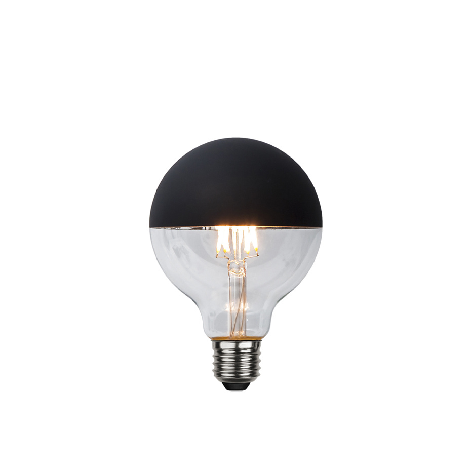 LED Glob 95 Toppförspeglad Svart 2,8W (=26W) E27