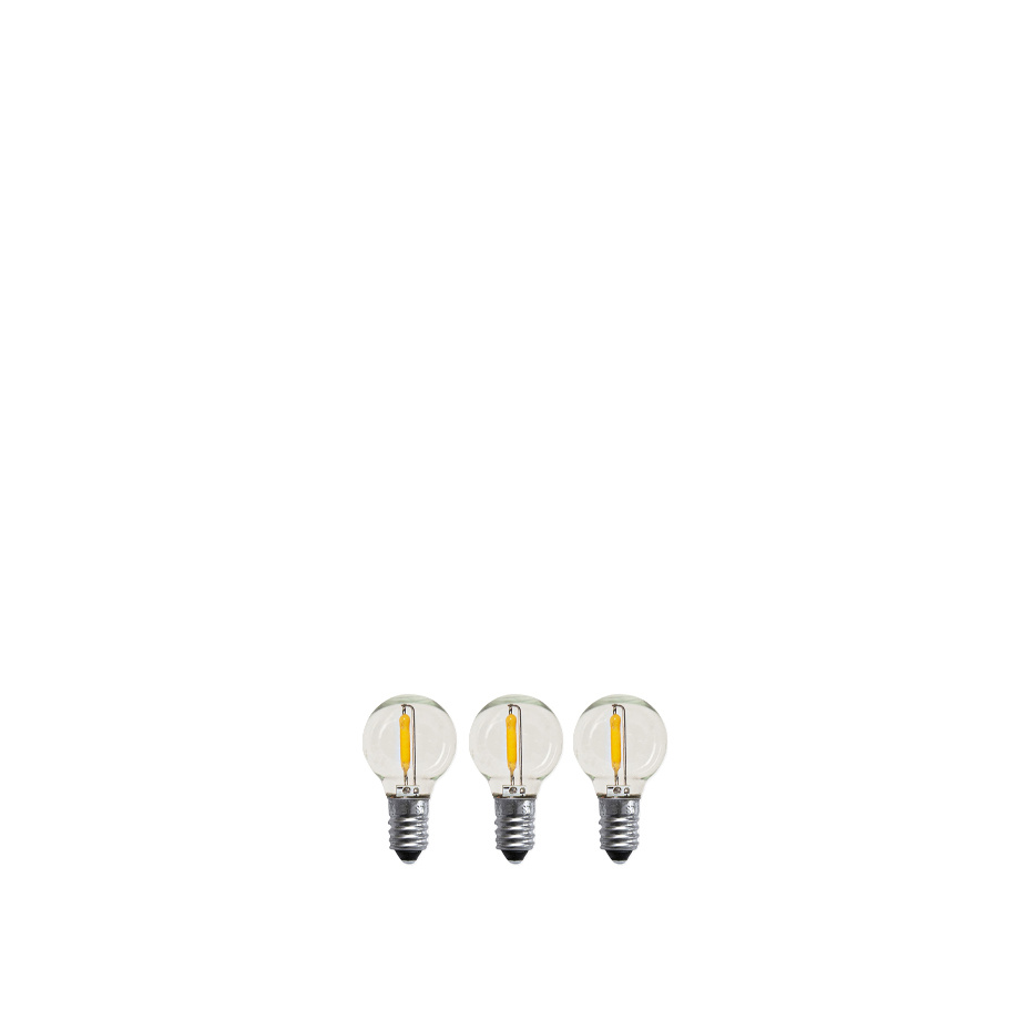 Reservlampa LED Klot 0,5W 23-55V E10 3-Pack