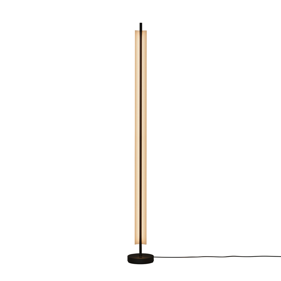 Lámina 165 Golvlampa Glossy White Grey/Matt Black