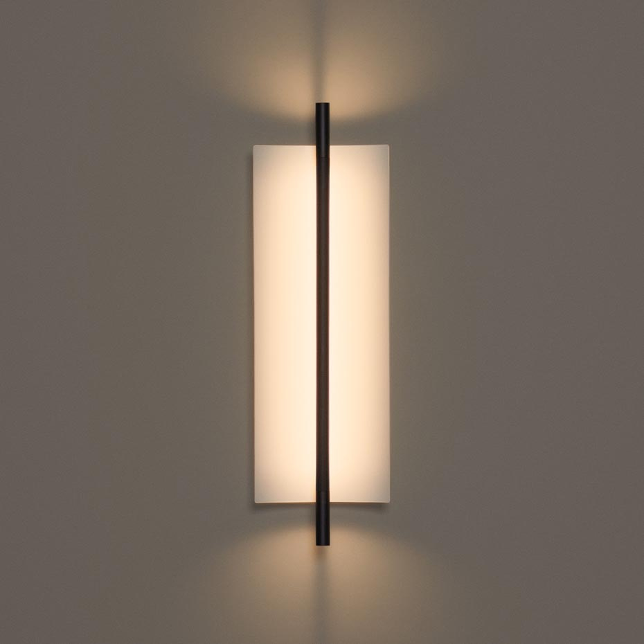 Lámina 45 Vägglampa Glossy White Grey