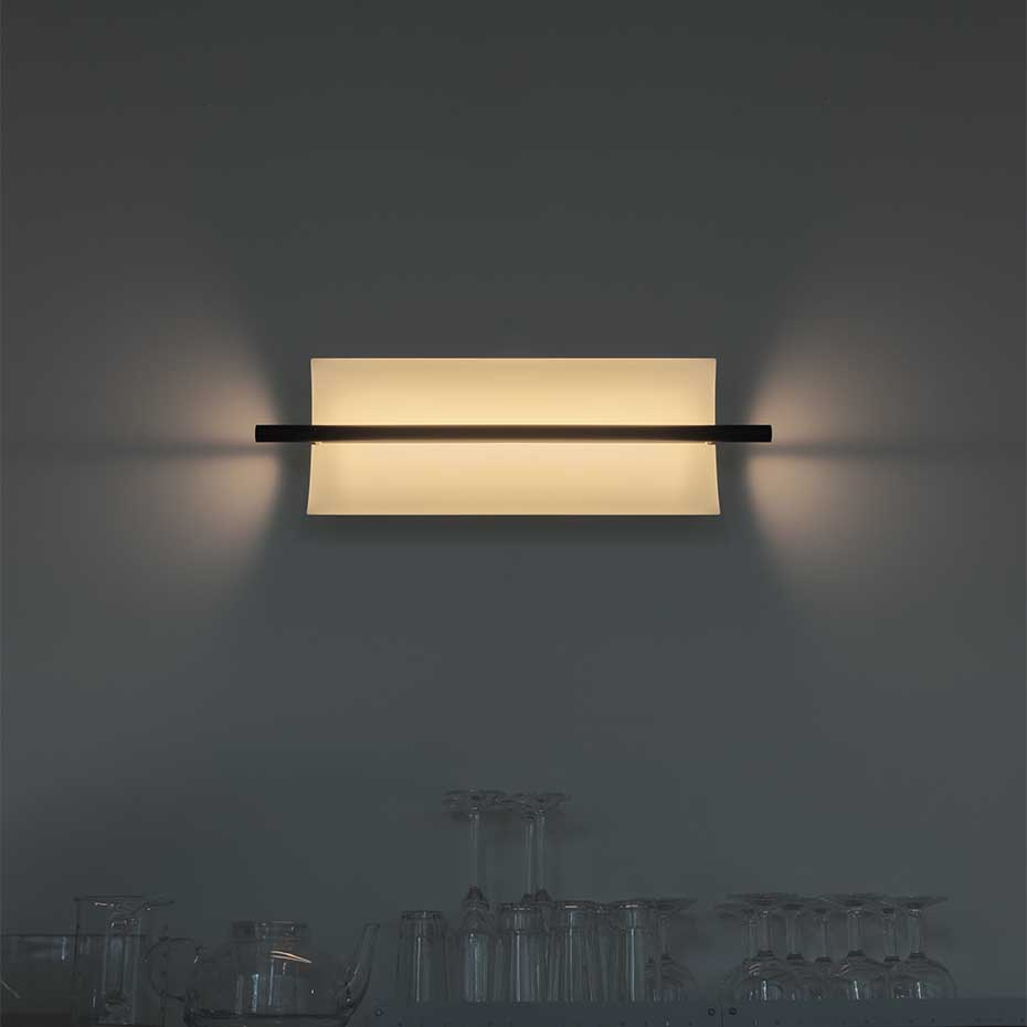 Lámina 45 Vägglampa Glossy White Grey