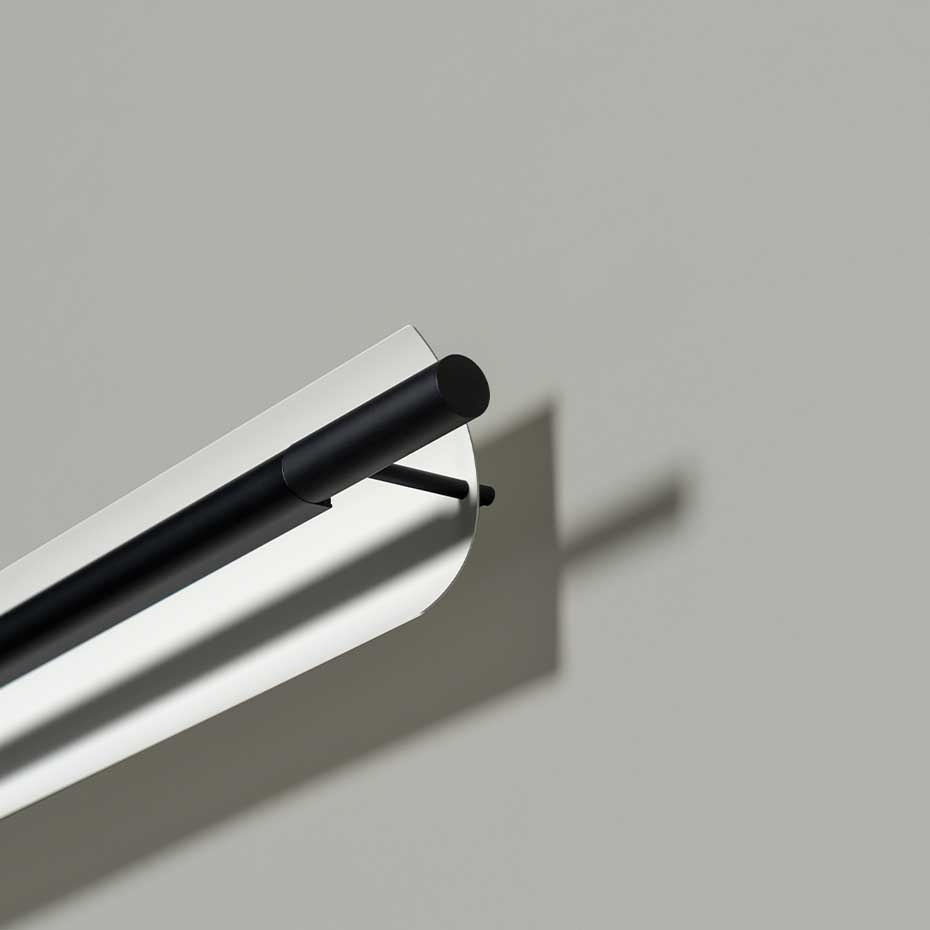 Lámina 165 Vägglampa Glossy White Grey