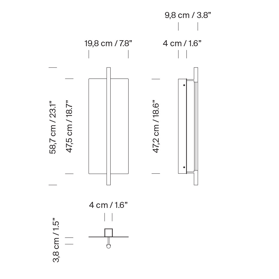 Lámina Dorada 45 Vägglampa Matt Gold