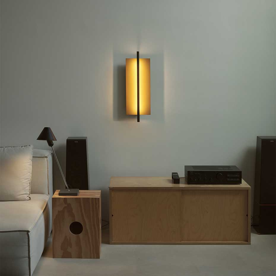 Lámina Dorada 45 Vägglampa Matt Gold