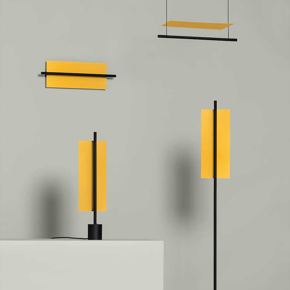 Lámina Dorada 45 Vägglampa Matt Gold