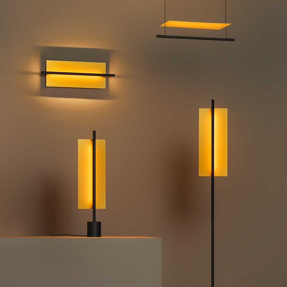 Lámina Dorada 45 Vägglampa Matt Gold