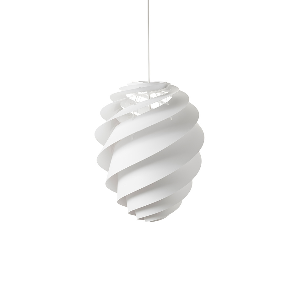 Swirl 2 Pendel Medium White