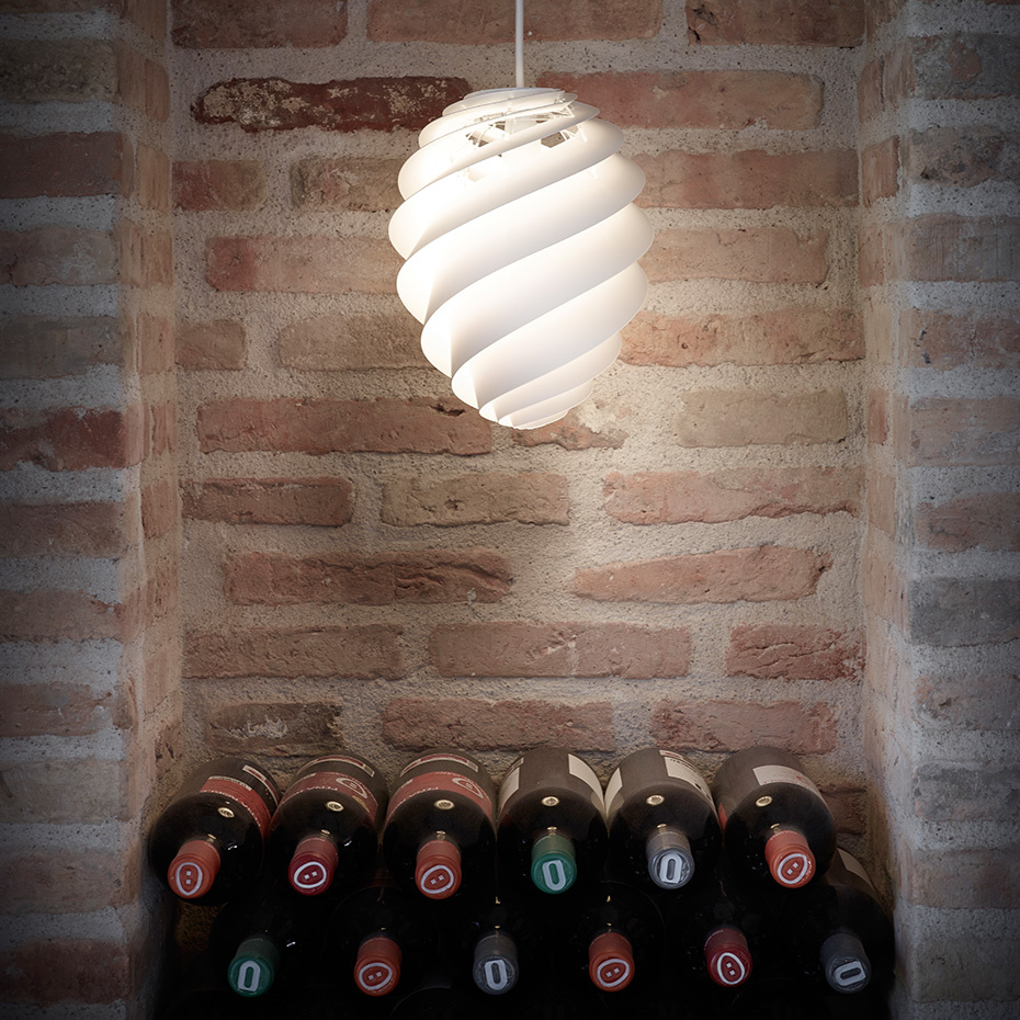 Swirl 2 Pendel Medium White