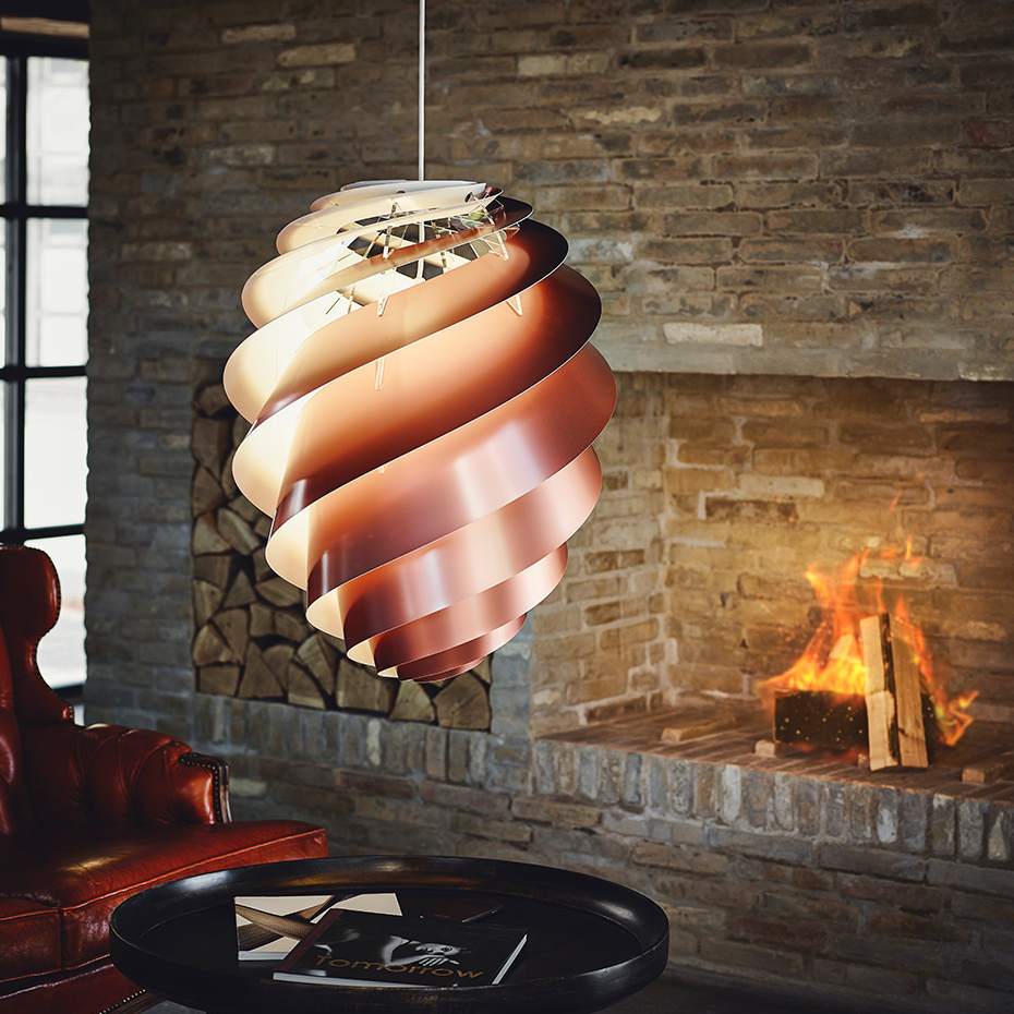 Swirl 2 Pendel Small Copper