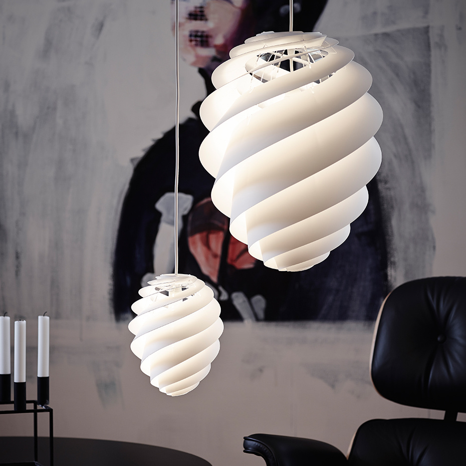 Swirl 2 Pendel Small White