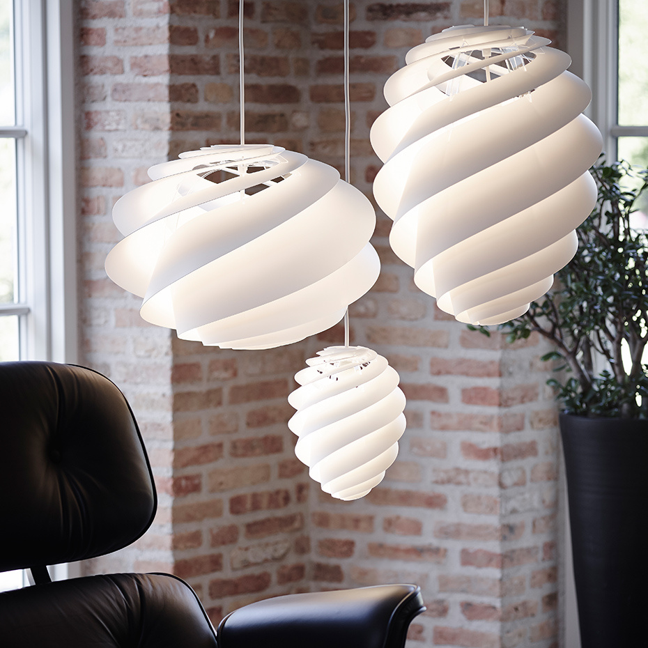 Swirl 3 Pendel Medium White