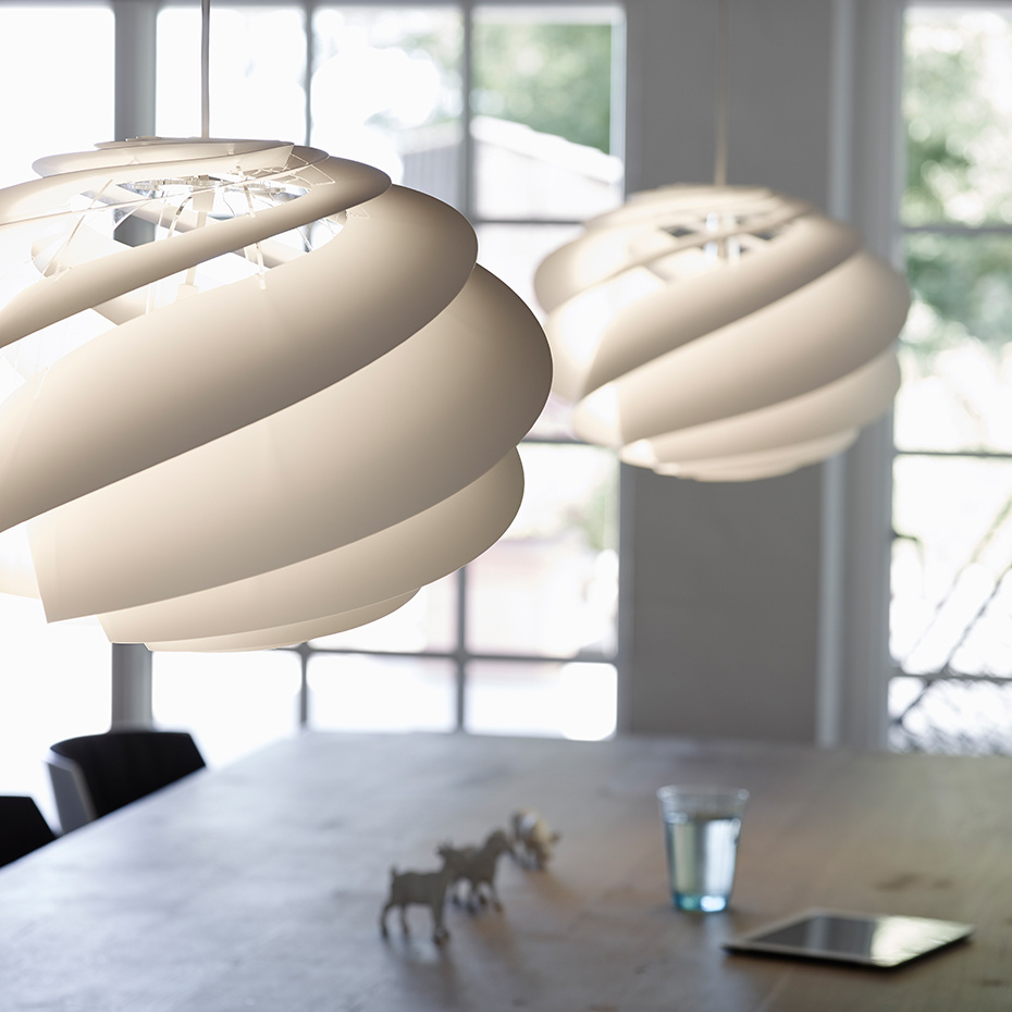 Swirl 3 Pendel Small White