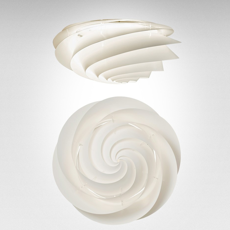 Swirl Plafond/Vägglampa Small White