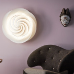 Swirl Plafond/Vgglampa Small White