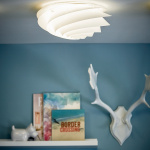 Swirl Plafond/Vgglampa Small White