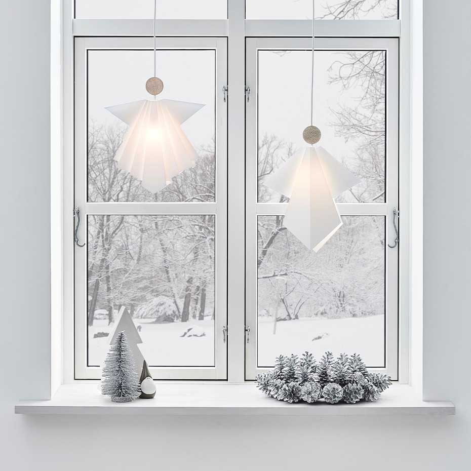 Angel Uriel Stjärna Small White/Light Oak