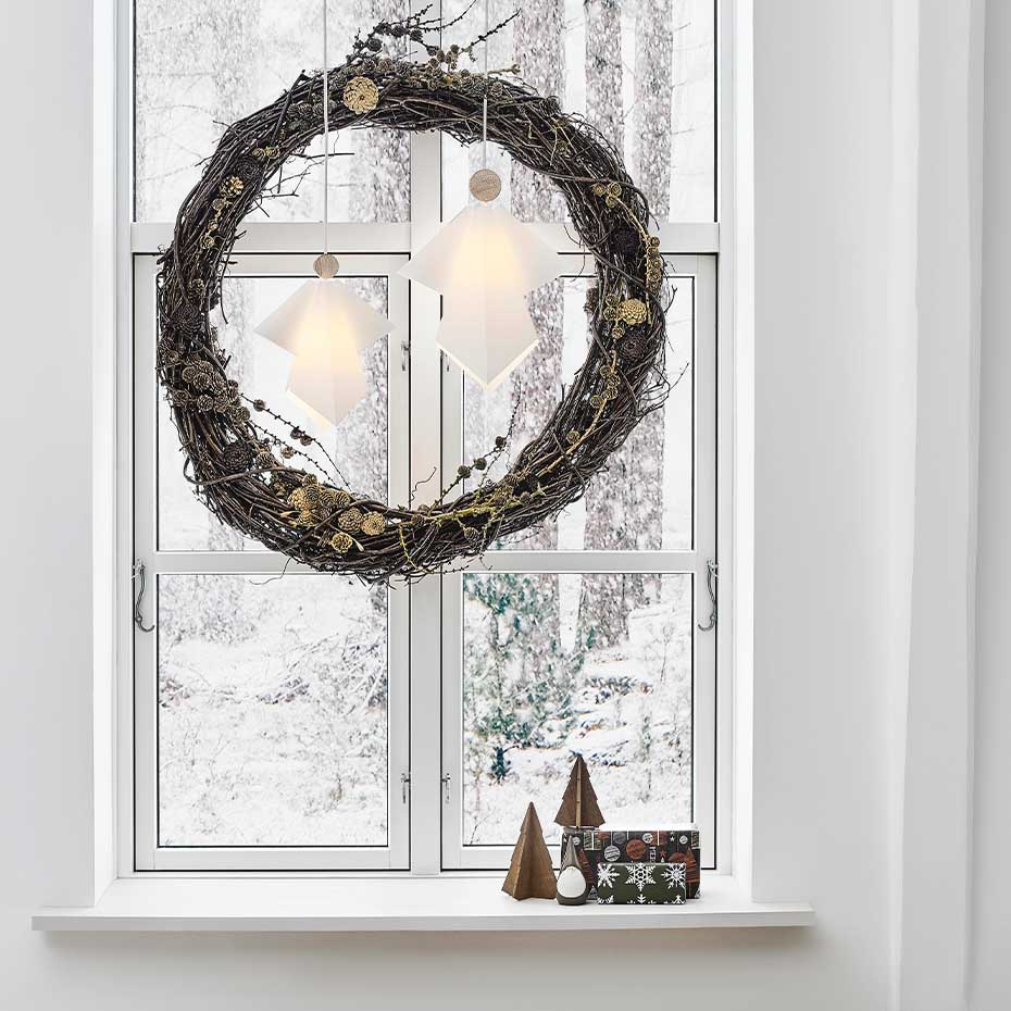 Angel Gabriel Stjärna Small White/Light Oak