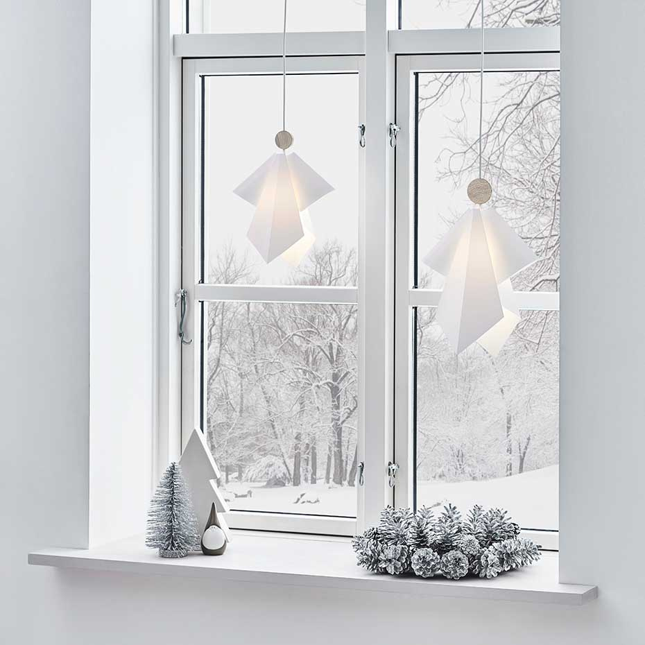 Angel Gabriel Stjärna Small White/Light Oak