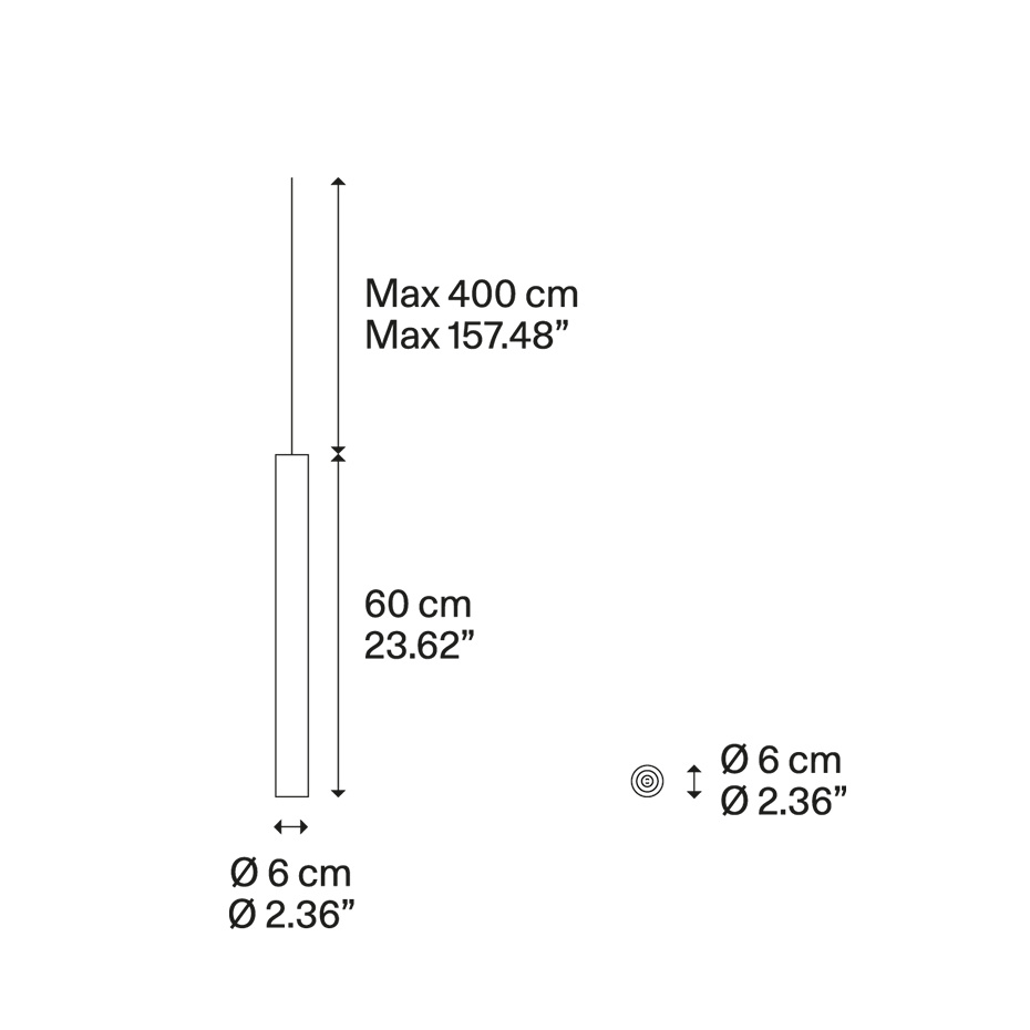 A-Tube Pendel Medium 60cm Coppery Bronze