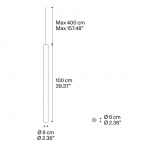 A-Tube Pendel Large 100cm Matt White A-Tube Pendel Large 100cm Matt White