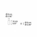 A-Tube Taklampa Mini 14cm Matt Black A-Tube Taklampa Mini 14cm Matt Black