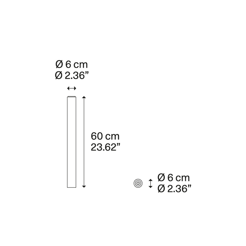 A-Tube Taklampa Medium 60cm Matt White