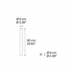 A-Tube Taklampa Medium 60cm Matt White A-Tube Taklampa Medium 60cm Matt White