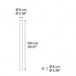 A-Tube Taklampa Large 100cm Matt Black A-Tube Taklampa Large 100cm Matt Black